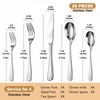 20 Piece Silverware Set for 4, Stainless Steel Flatware Utensil