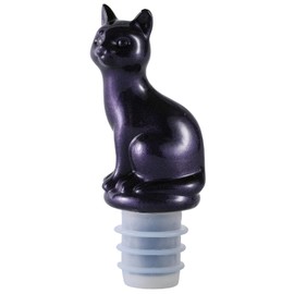 Pyotivol Resin Cat Wine Stopper, Cute Animal Wine Bottle Stopper Decor, Vacuvin Wine Stoppers for Wine Bottles for Wedding,Holiday,Birthday,Party and Gift (Dark Purple)