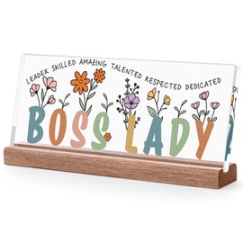 Boss Lady Gifts for Women - Appreciation Desk Decor for Boss Day, Birthday, Christmas - Thank You Gift for Female Boss, Supervisor, Manager, Leader, Mentor, Coworker, Boss Mom Flower