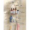 SMARTAKE Hanging Shower Head Caddy, Rustproof Bathroom Shower Shelf Organizer,