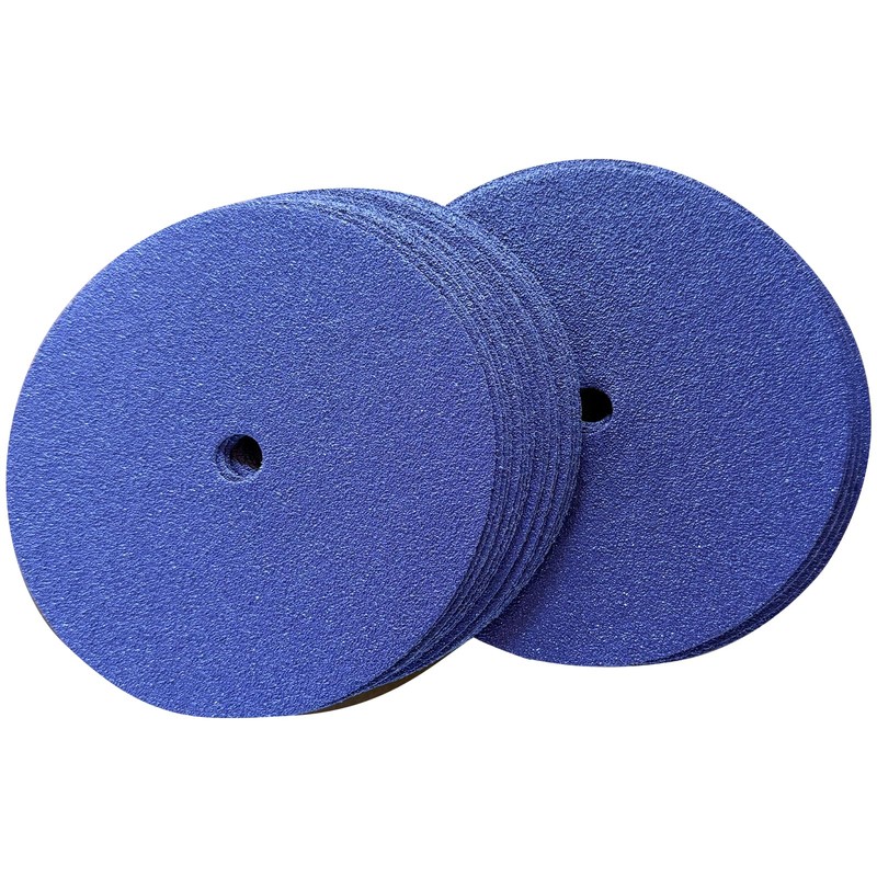 JLD 7" Sanding Disc, 60 Grit Blue Zirconia Sticky, for