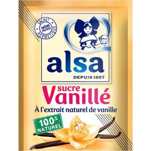 Alsa - Sucre Vanillé à l'extrait Naturel de Vanille - Vanilla Sugar - 6 sachets