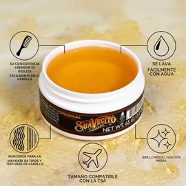 Suavecito Pomade Original Cera Para Cabello de Fijacion Media Brillo Medio Para Todo Tipo de Cabello 65g