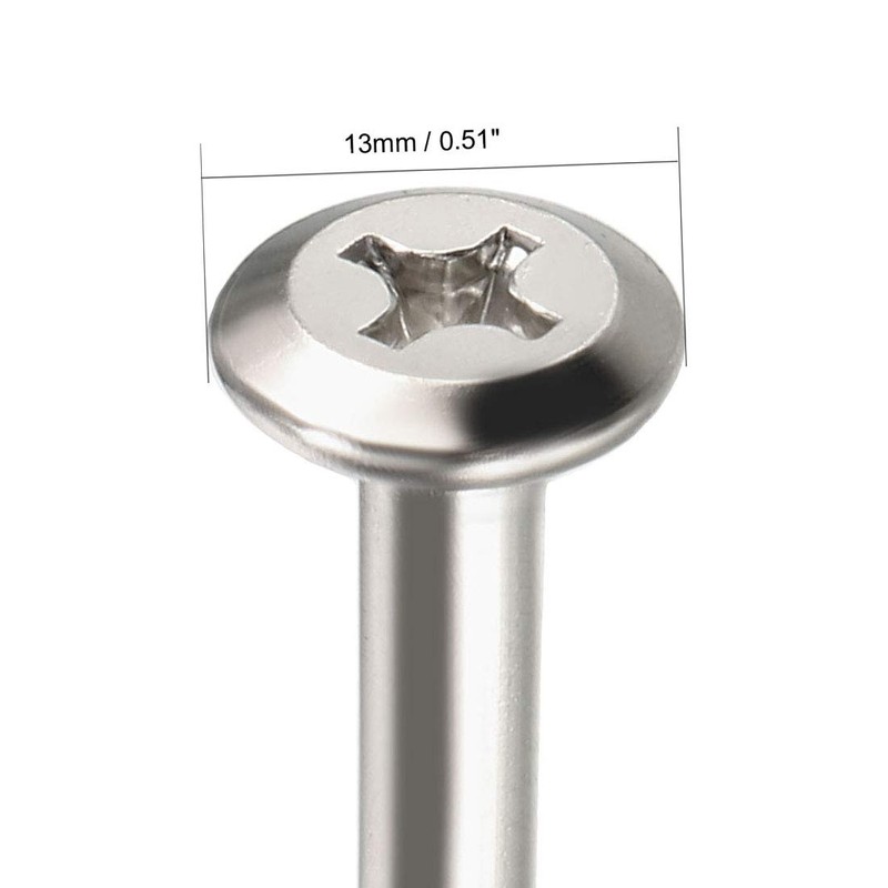 sourcing map M6x90mm Phillips Head Screws Furniture Bolts 60mm Thread