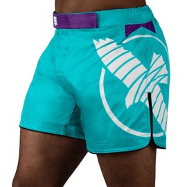 Hayabusa Men's Icon Mid-Thigh Fight Shorts - Teal, Small
