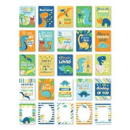 Lunch Box Notes for Kids – 25 Inspirational & Motivational Lunchbox Notes for Boys, Dinosaur Lunch Box Cards with Positive Affirmations, Encouraging Messages for Kindergarten, Children & Teens