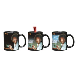 Bob Ross Heat Changing Mug - Ceramic 11 oz. - Painting Color Comes to Life when Hot Liquid is Added