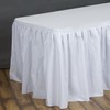 21 feet x 29-Inch White Polyester Banquet Table Skirt Linens