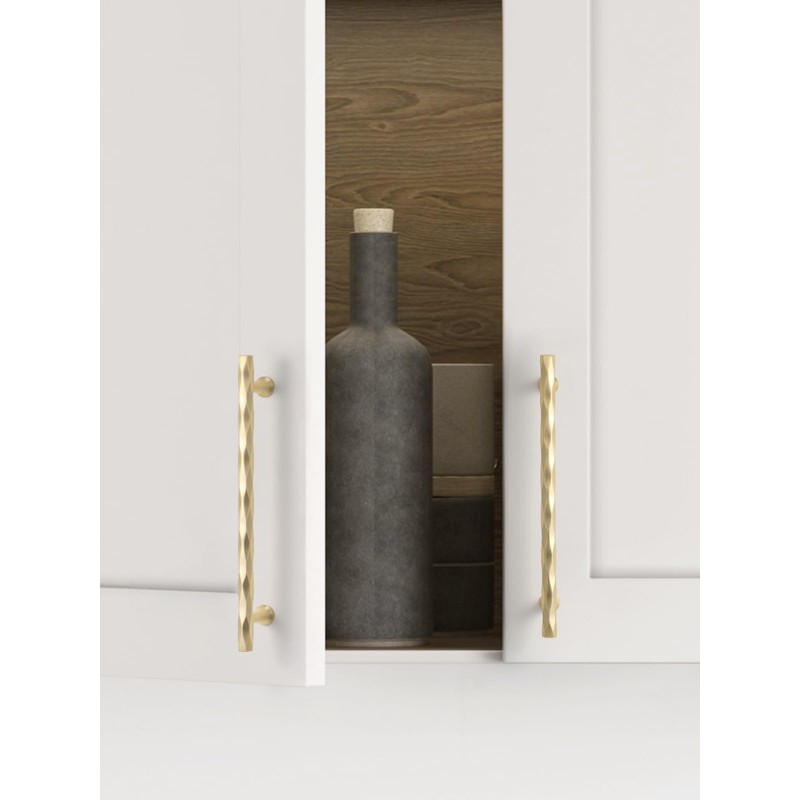 SORWDUERM Brushed Gold Cabinet Pulls 2 Pack 96MM Hole Center