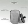 Indecor Home Glass Jar with Metal Lid for Bathroom Organization,