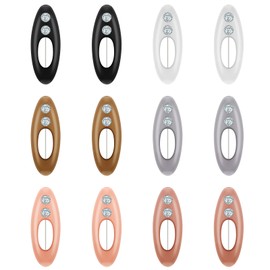 12Pcs Hijab Pins, Colorful Hijab Pins for Women Stainless Steel Hijabs Sari Pin with Plastic Cover for Girls Women Adult Clothes Scarf Decoration (Rhinestone)