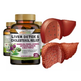 Liver Cleanse Detox Milk Thistle Extracts Silymarin, Artichoke, Dandelion, Vit B