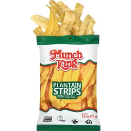 Munch King Snacks Plantain Strips 2.5 oz. Case of 6