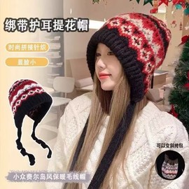 Balaclava Hat Winter Hat Neck Warmer Women's Scarf Hooded Scarf Beanie LF2187 One Size Size Apricot 20ea