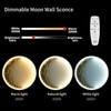 Skylumate Dimmable Moon Wall Sconces 15.8inch 22W Plug in Modern