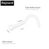 Clear Nose Piercing 18g 20g 22g L Shape Plastic Nose