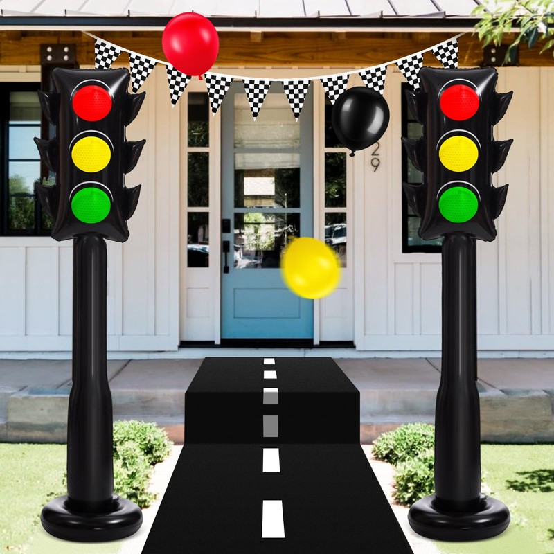 JellyArch 2 Pack 59 Inch Jumbo Inflatable PVC Traffic Light