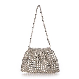 [カシュカシュ] メタリック竹ビーズ手提げバッグ 10-00-01560 レディース SV