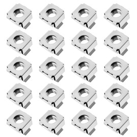 Micro Traders 20pcs M8 Cage Nuts 304 Stainless Steel Nuts Assembly Kit for Network Cabinets Server Cabinets Electronics Casings Racks Silver