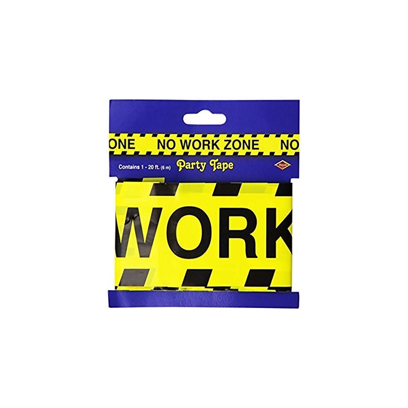 No Work Zone Party Tape Party Accessory (1 count) (1/Pkg)