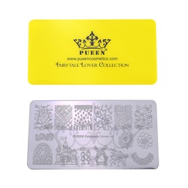 PUEEN Nail Art Stamping Plate - Fairytale Lover 02-125x65mm Unique Nailart Polish Stamping Manicure Image Plates Accessories Kit BH000662