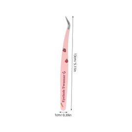OHPHCALL 3pcs Stainless Steel Eyelash Tweezers for Diy Lash Extensions High Precision Tools for Volume Lash Application Stylish Strawberry Design