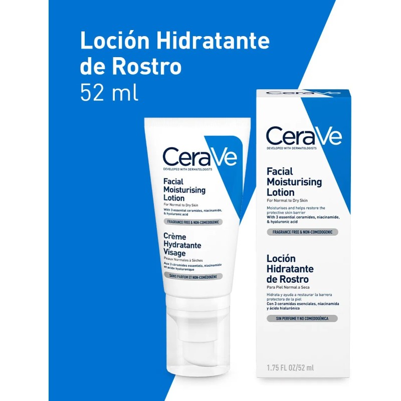 Cerave Locion Hidratante Rostro Noche 52ml Piel Normal Seca