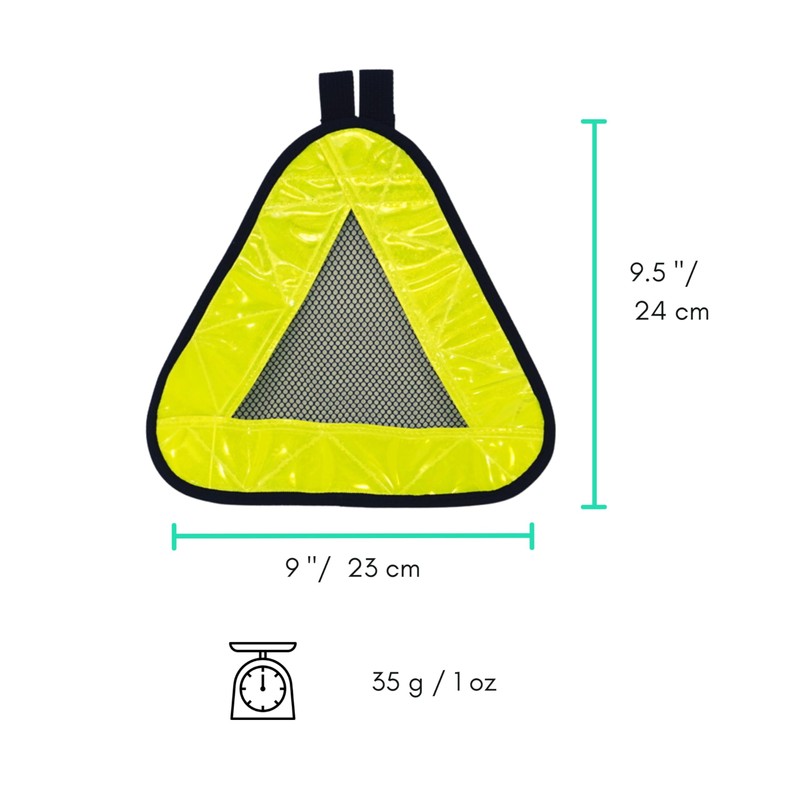 Vincita Reflective Yield Symbol with Velcro Strap - High Visibility