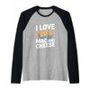 I Love Mac And Cheese Bold Statement Raglan Baseball Tee