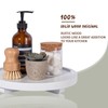 Round Decorative Tray Wood Bathroom Counter Organizer Farmhouse Kitchen Decor