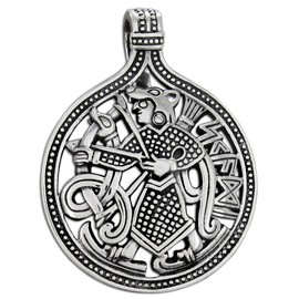 Dryad Design Skadi Norse Goddess of Winter Pendant - Sterling Silver Norse Gift Pagan Jewelry