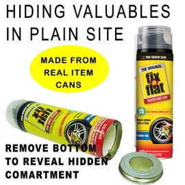 Stash365 Diversion Safe Fix a Flat | Stash Can For Hiding | Can Safe | Diversion Can Safe | Plus Smell Proof Bag