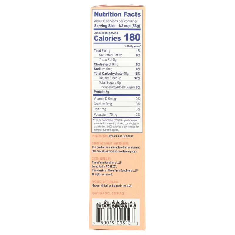 Three Farm Daughters Elbow Pasta, 12 OZ