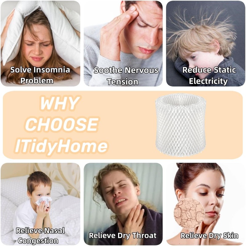 ITidyHome 6-Pack Humidifier Replacement Filter Compatible with Canopy Bedside &