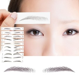 AQUADOLL mdh011-A-BK Eyebrow Art Makeup Stickers, Tint, Petit Pla, Eyebrow Stickers, Set of 15, Japanese Planning, Our Original Eyebrow Art Makeup, Will Not Fade, Eyebrow Tattoos, Eyebrow Tattoos, Women, Men, A. Parallel Straight BK. Soft Black