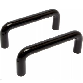 Mainstays P11275L-FB Flat Black 3" Plastic Wire Cabinet Drawer Pulls 2 Pack