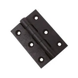 Butt Hinge (Door GATE) Steel Black 75MM 3 INCH + Screws (2 Pair)