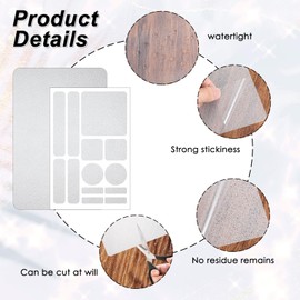 8pcs Phone Grip Tape Non Slip Tape for Phone Finger Grip Stickers Grips Rubberized Decal Pre-Cut Anti-Slip Kit Adhesive Traction Accessories for Cell Phone Tablet Computer Gaming Cases Handles (Clear)