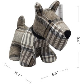 Decorative Door Stop-Cute Weighted Door Stopper for Home and Office Decoration (Check Dog)