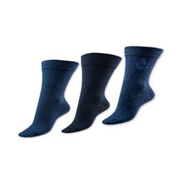 Vitopia Women's Health Socks Extra Wide Shaft Vein Friendly, 3 x jeans tones