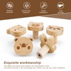 SHENGYIG Pack of 5 Wooden Coat Hooks with Animal Model,