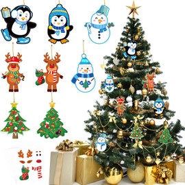 Christmas Decorations Craft Kits DIY Snowman Penguin Christmas Tree Elk for Xmas Party Decorations Home Classroom Game Activities