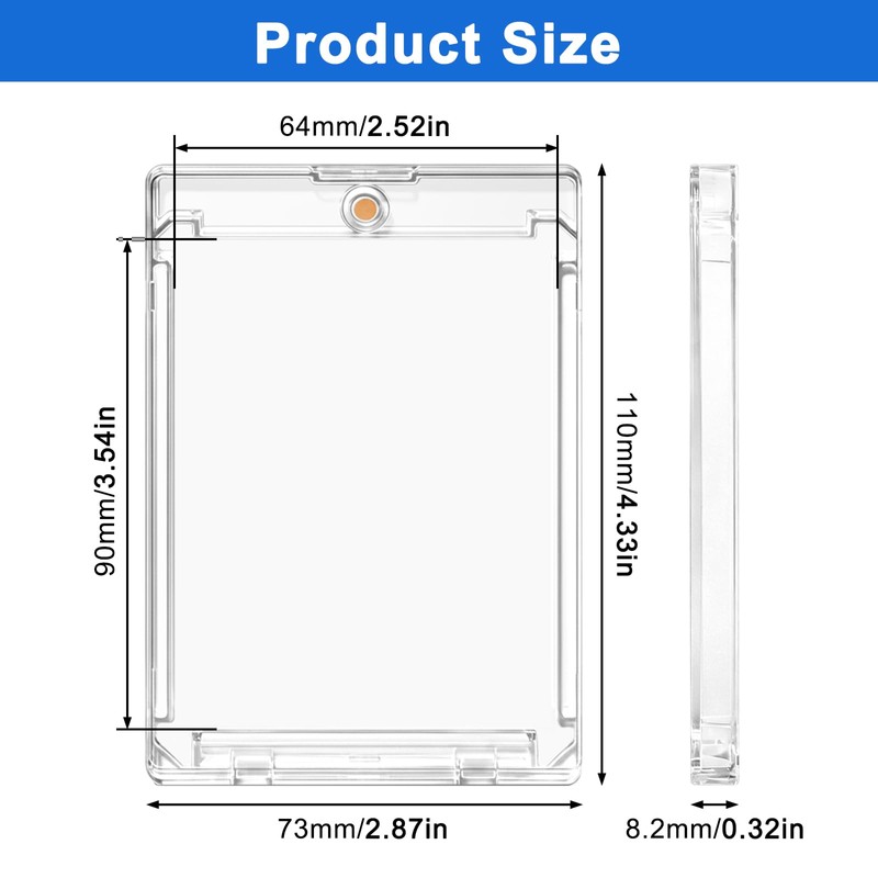 20 Count Magnetic Card Holder, 180pt One Touch Trading Case