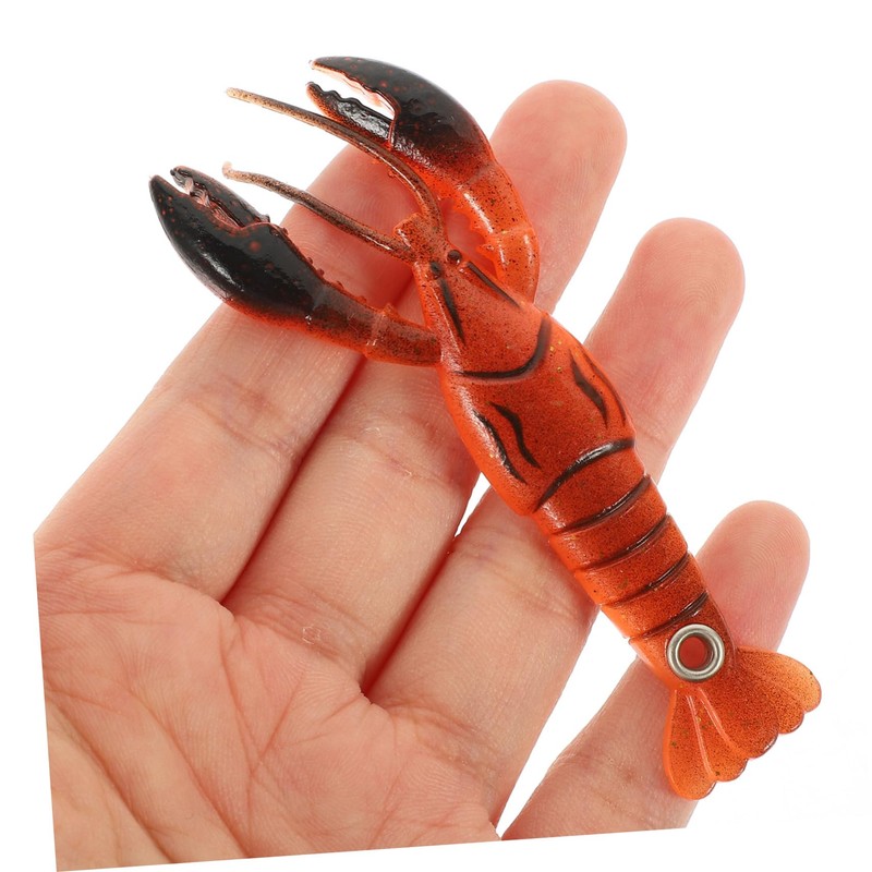 KOMBIUDA 4pcs Realistic Lobster Fishing Baits Portable Soft Lures for
