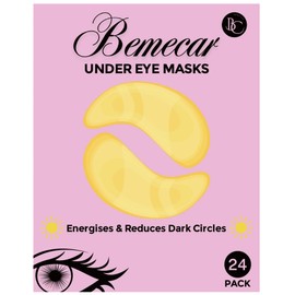 Under Eye Mask - Reduce Dark Circles, Puffy Eyes, Undereye Bags, Wrinkles - Gel Under Eye Patches, Vegan & Cruelty-Free - Self Care by Bemacar (24 Pairs)
