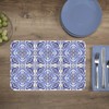First Dawn Wipe-Clean Reversible Decofoam Placemats, Shades of Blue, Set