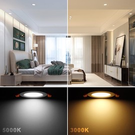 2 Inch LED Downlight, 3W Recessed Lighting Dimmable Ceiling Light Kit, 3000K Warm White, CRI80 LED Can Lights with LED Driver(35W Halogen Equivalent), 6 Pack