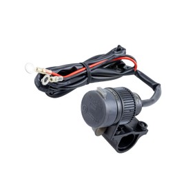 Kijima 304-6223 Motorcycle USB Power Supply Port Kit, Waterproof, 2 Ports, Type-A/Type-C, Handle Clamp, Compatible with QC3.0, PD3.0, Fast Charging, Powerful, 18 W, Auto Off Function