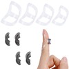 RonJea 8Pcs Clear Oval Finger Splints & Click-Lock Adjustment Kit,
