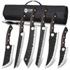 TIJERAS Butcher Knife Set, Hand Forged BBQ Viking Meat Cleaver